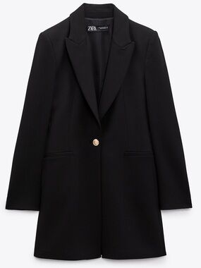 Black Zara Longline Blazer